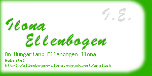 ilona ellenbogen business card